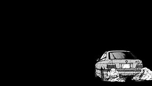 white vehicle illustration, BMW, car, BMW E36