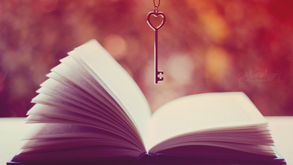 gray skeleton key, books, simplicity HD wallpaper