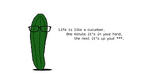 cucumber illustration with text overlay, cucumbers, quote, simple, vector