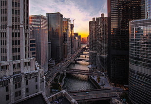 modern buildings, Chicago, city