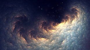 fractal, abstract, stars, space