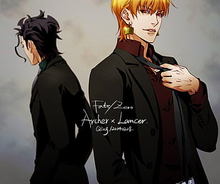 Fate/Zero Archer x Lancer anime characters digital wallpaper, Fate/Zero