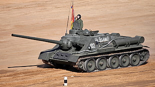 gray battle tank, SU-85, tank, Russia, Soviet Union
