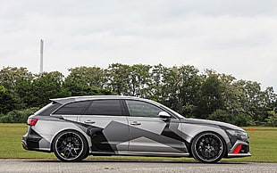 silver and gray 5-door hatchback, Schmidt Revolution, Audi, Audi RS6 Avant, car HD wallpaper