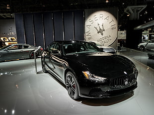 black Maserati coupe HD wallpaper