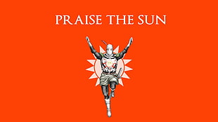 Praise the Sun text on red background and ninja clipart