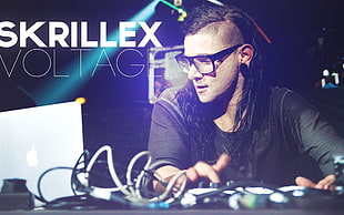 Skrillex Voltage, Skrillex, men, glasses, men with glasses HD wallpaper