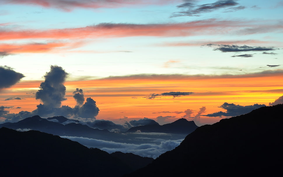 Clouds,  Mountains,  Layers,  Height HD wallpaper