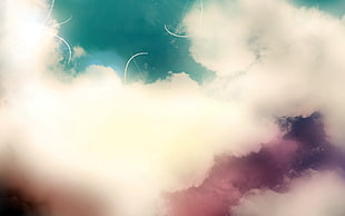 white clouds photo HD wallpaper