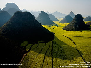 aerial photo of green fields, Asia, National Geographic