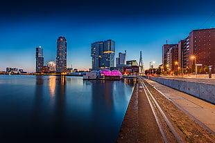 buildings during nighttime, rotterdam