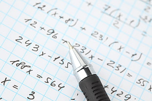 black and gray paper on math equation sheet HD wallpaper