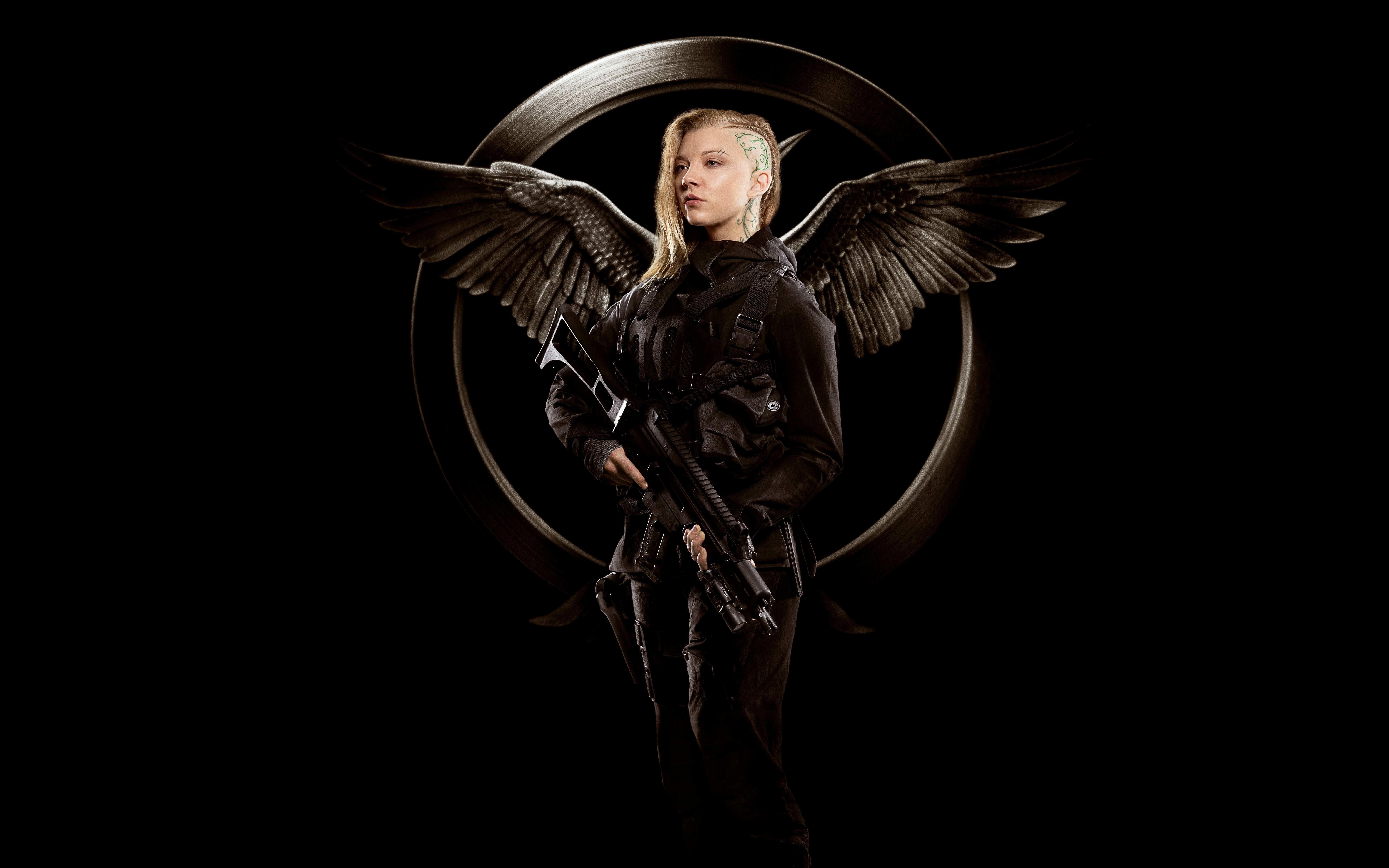 woman wearing black angel costume illustration