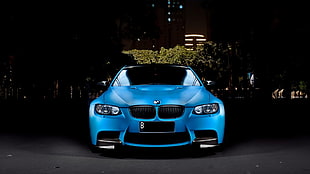 blue BMW car, BMW, blue cars