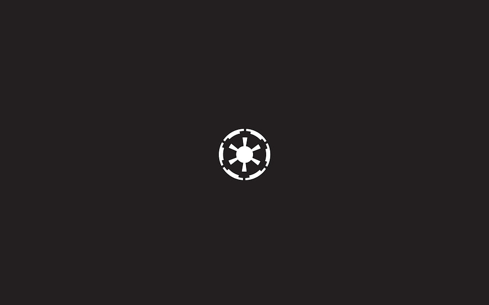 round white logo, Star Wars, minimalism HD wallpaper