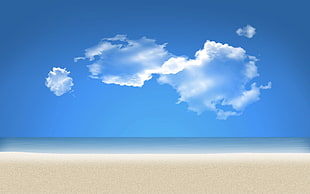 white sand near water