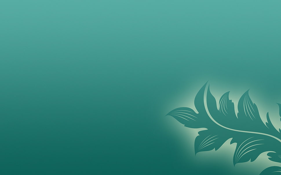 green and beige leaf plant artwork HD wallpaper