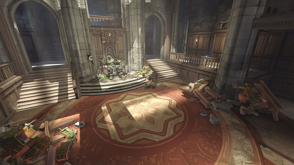 brown wooden framed glass top table, EICHENWALDE, Overwatch, EICHENWALDE(Overwatch) HD wallpaper