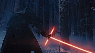 red light saber sword, Star Wars, Sith, Kylo Ren, movies HD wallpaper