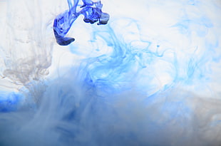 blue and grey smoke effects HD wallpaper