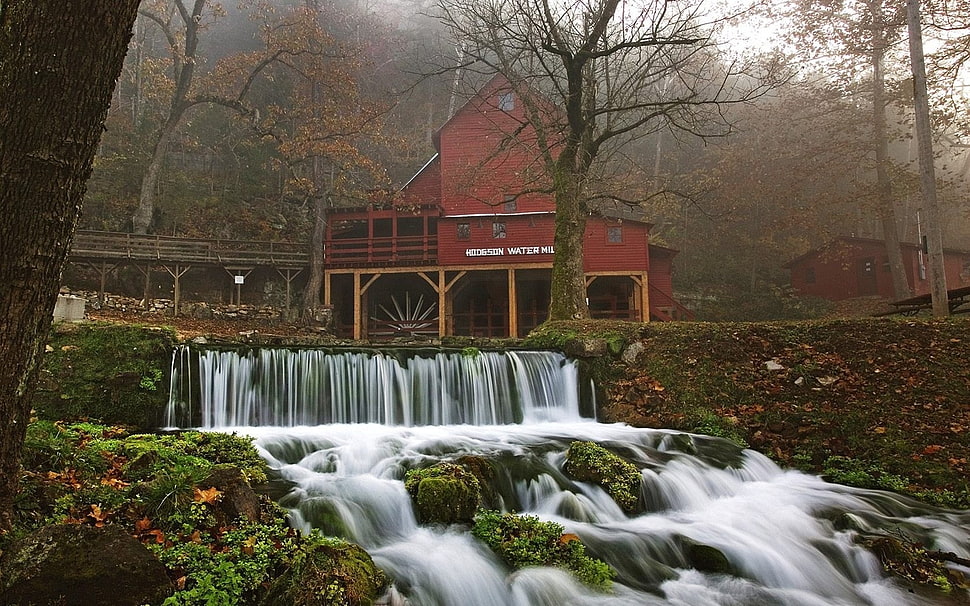 white water falls wallpaper HD wallpaper