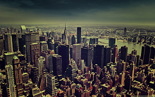aerial photography of cityscapes, New York City, cityscape, building, HDR HD wallpaper