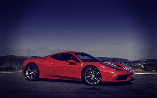 red Ferrari 458 Speciale coupe