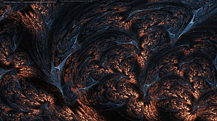 brown and black abstract artwork