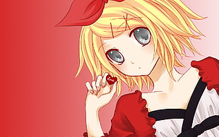 blonde hair anime character HD wallpaper