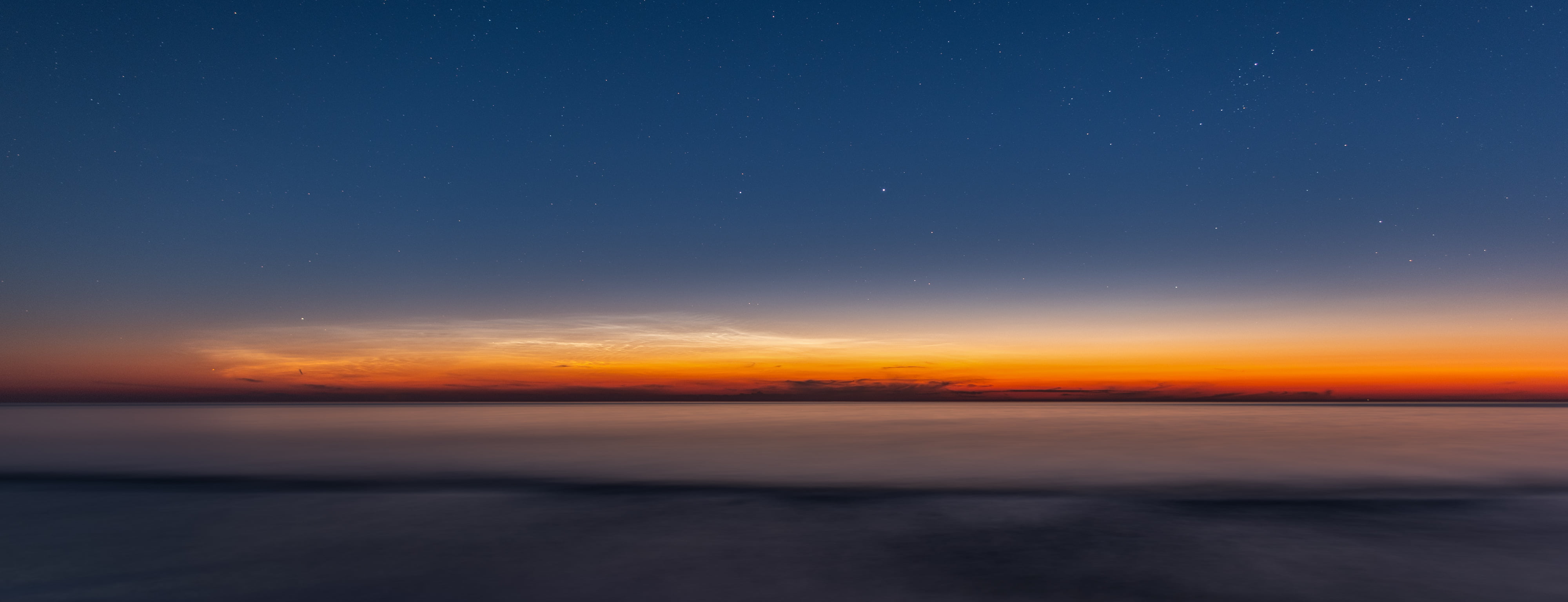 blue sky, landscape, nature, panorama, stars