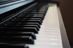 black and white piano, music