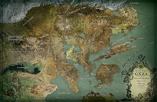 G.N.E.A. map, Dream Theater, The Astonishing, music, map HD wallpaper