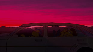 white vehicle illustration, The Simpsons, Bart Simpson, relaxing