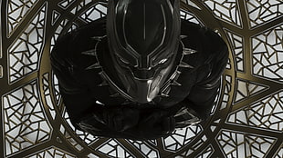 black and gray motorcycle helmet, Marvel Cinematic Universe, Black Panther HD wallpaper