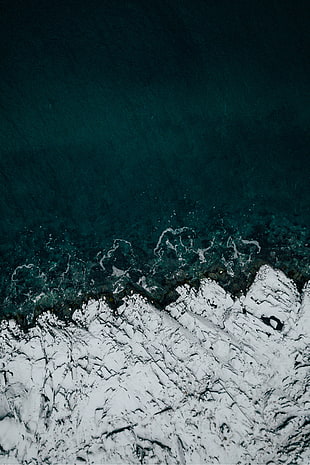 body of water, nature, water, snow, sea HD wallpaper