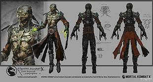 Mortal Kombat X character collage illustration, Mortal Kombat X, concept art, digital art, artwork