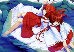 two red haired girl anime characters