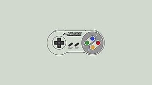 Super Nintendo controller illustration, Nintendo
