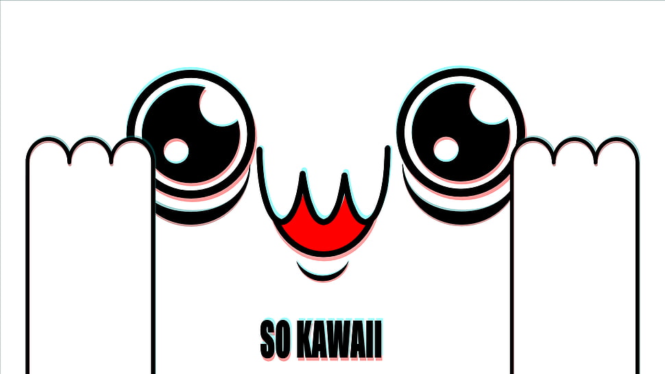 So Kawaii illustration, music, dubstep, simple background, vector art HD wallpaper