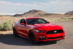 red Ford Mustang, car, red cars, vehicle, Ford