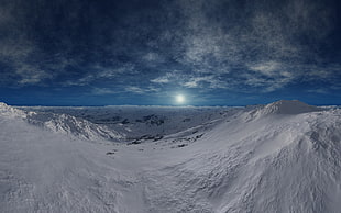 snow-covered mountains, landscape, winter, snow, nature
