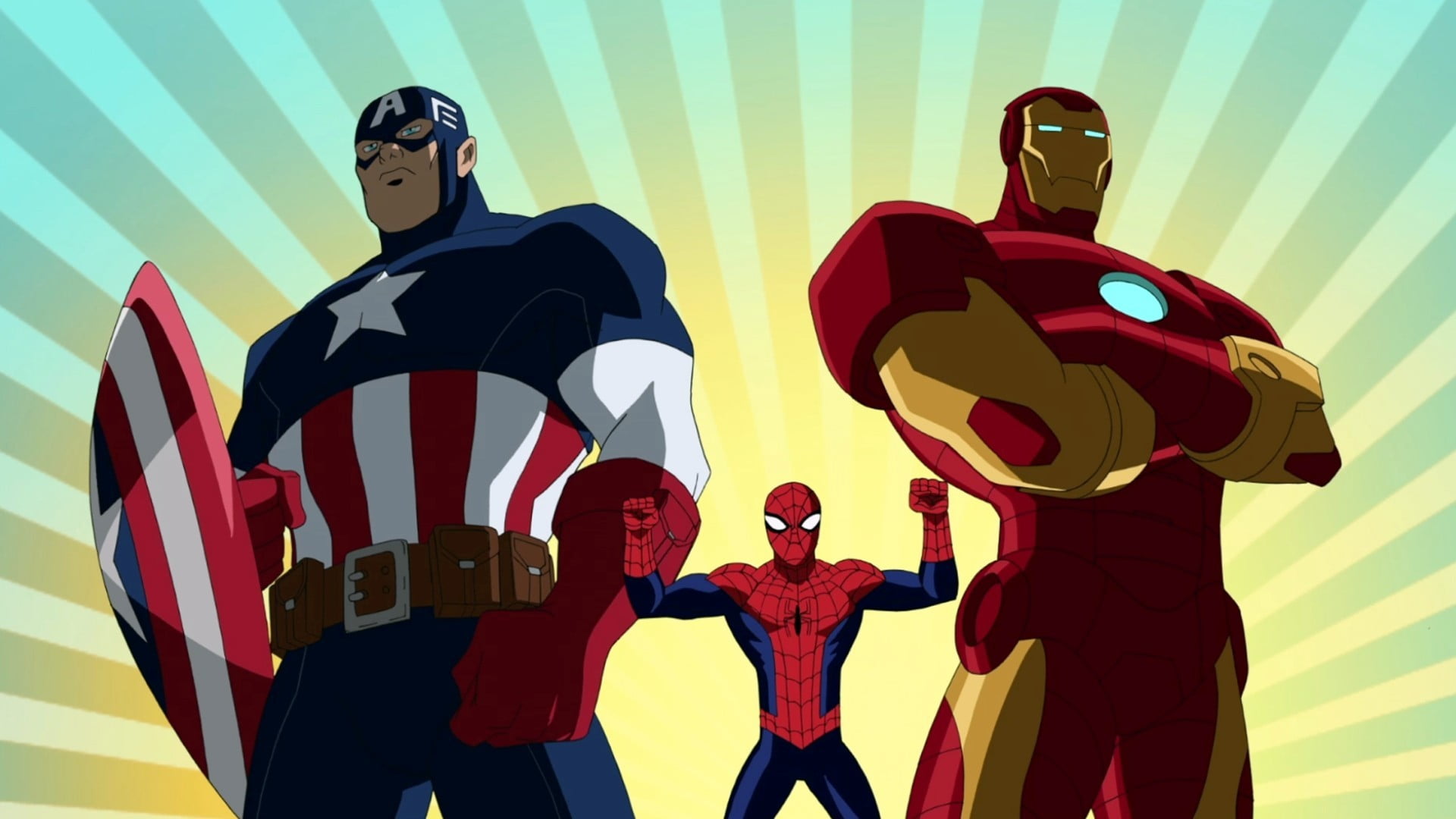 Marvel Iron Man, Spider-Man, and Captain America, Captain America, Iron  Man, Spider-Man, cartoon HD wallpaper | Wallpaper Flare