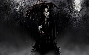 black and white ceramic table decor, Hellsing, Rip van Winkle, anime