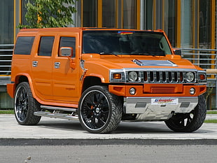 orange Hammer SUV, Hummer