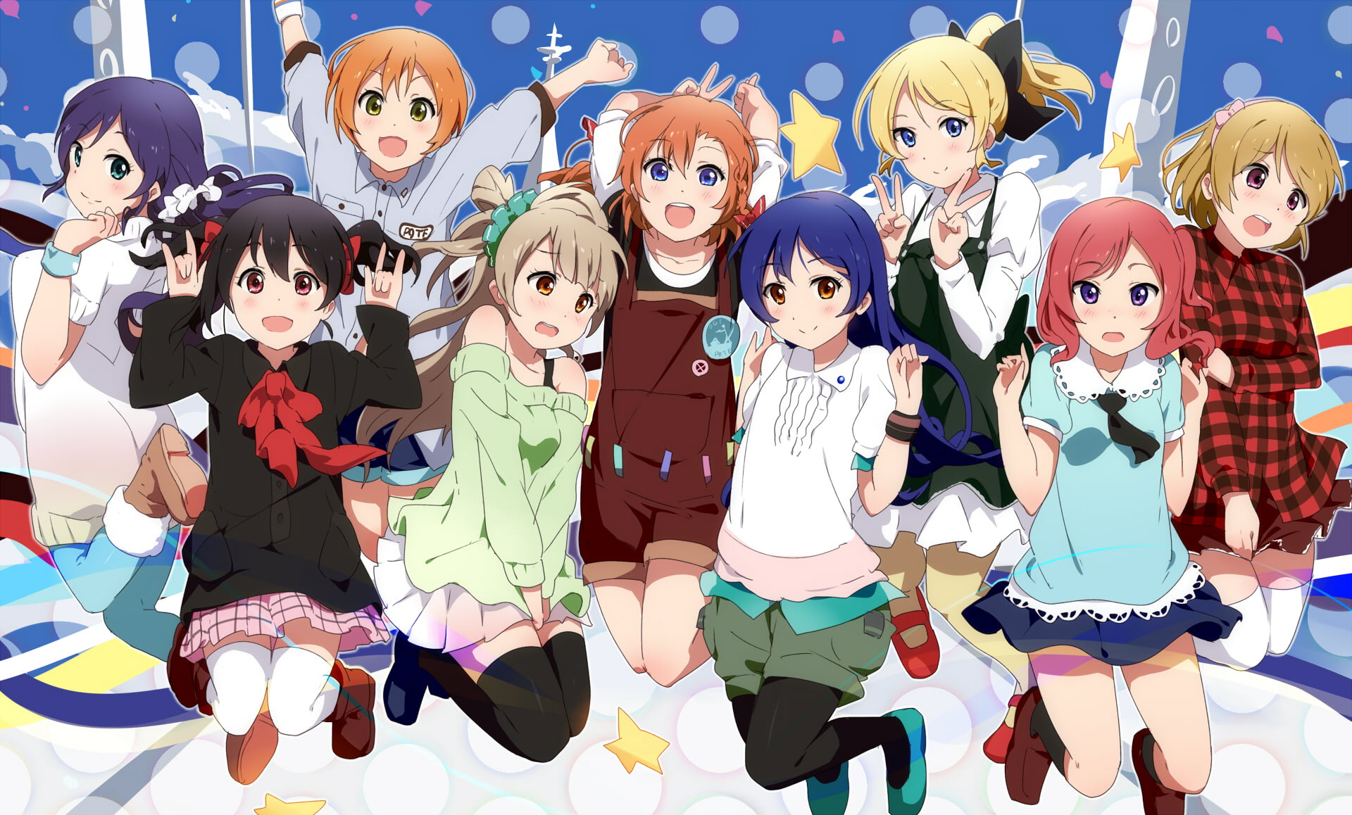 female anime characters illustration, Love Live!, Love Love Life ~Ojou-sama 7nin to Love Love Harem Seikatsu~