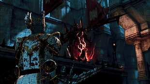 burning building digital wallpaper, video games, Dragon Age II