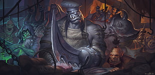 monster illustration, orcs, fantasy art, artwork, digital art HD wallpaper