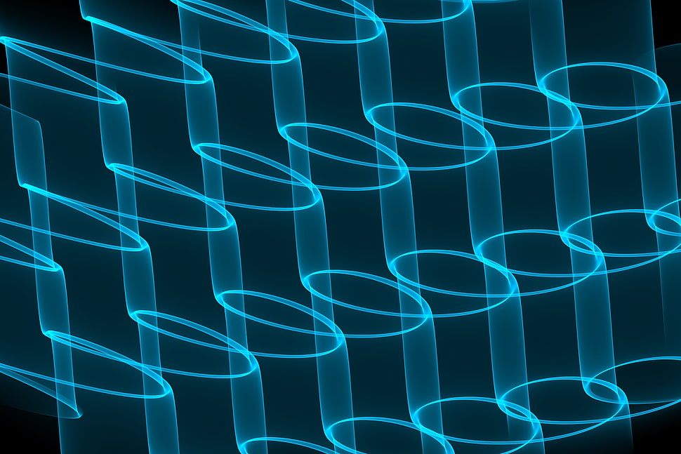 blue neon light, Patterns, Ornament, Plexus HD wallpaper