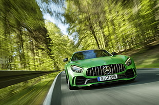 time-lapse photography of Mercedes-Benz sports car on asphalt road
