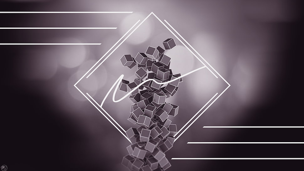 cubism artwork, abstract, 3D, geometry, cube HD wallpaper